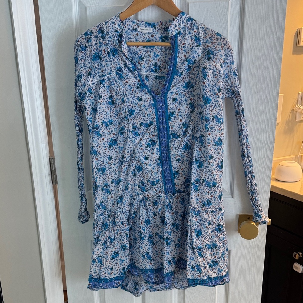 Poupette St. Barth Multicolor Beaded dress with long sleeves